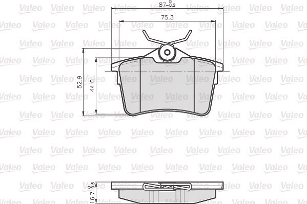 Valeo Bremsbelagsatz, Scheibenbremse [Hersteller-Nr. 872765] für Peugeot, Citroën