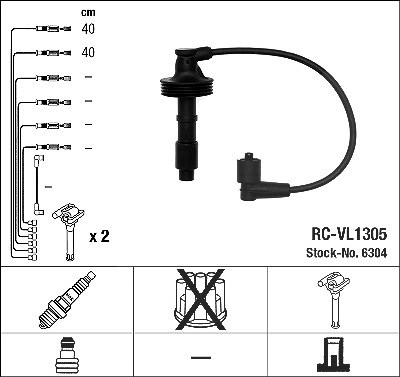 Ngk Zündleitungssatz [Hersteller-Nr. 6304] für Volvo