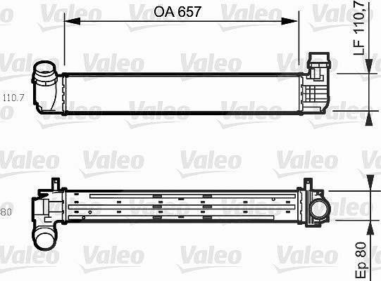 Valeo Ladeluftkühler [Hersteller-Nr. 818870] für Renault