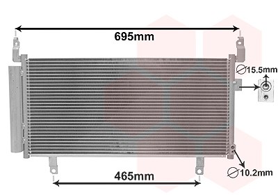 Van Wezel Kondensator, Klimaanlage [Hersteller-Nr. 51005104] für Subaru