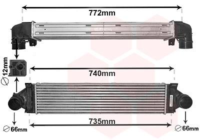Van Wezel Ladeluftkühler [Hersteller-Nr. 02004218] für Land Rover, Volvo