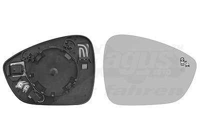 Van Wezel Spiegelglas, Außenspiegel [Hersteller-Nr. 0979838] für Citroën, Opel