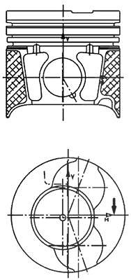 Kolbenschmidt Kolben [Hersteller-Nr. 40469610] für Citroën, Mazda, Toyota, Ford, Peugeot