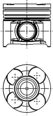 Kolbenschmidt Kolben [Hersteller-Nr. 40660620] für Alfa Romeo, Cadillac, Lancia, Opel, Vauxhall, Fiat, Saab