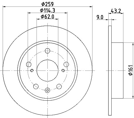 Hella Bremsscheibe [Hersteller-Nr. 8DD355120-531] für Suzuki