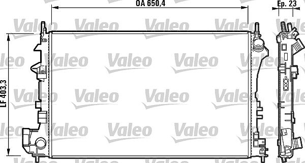 Valeo Kühler, Motorkühlung [Hersteller-Nr. 732879] für Vauxhall, Saab, Opel, Cadillac, Hyundai