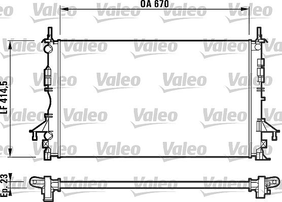 Valeo Kühler, Motorkühlung [Hersteller-Nr. 732827] für Renault
