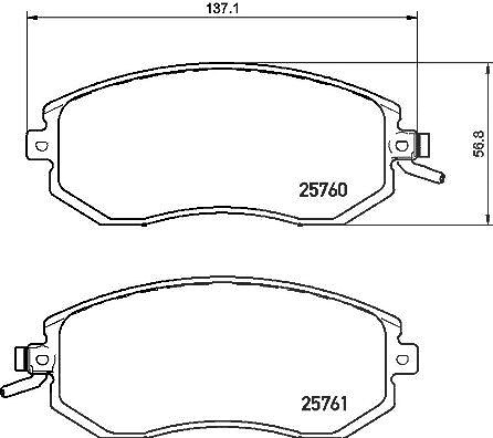 Brembo Bremsbelagsatz, Scheibenbremse [Hersteller-Nr. P78021X] für Toyota, Subaru