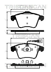 Triscan Bremsbelagsatz, Scheibenbremse [Hersteller-Nr. 811029055] für VW