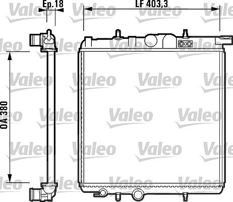 Valeo Kühler, Motorkühlung [Hersteller-Nr. 732885] für Peugeot