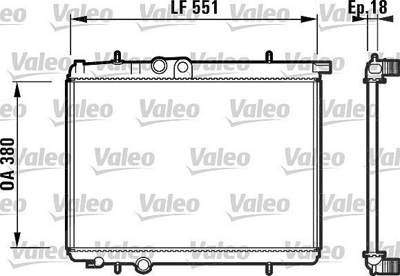 Valeo Kühler, Motorkühlung [Hersteller-Nr. 732886] für Peugeot