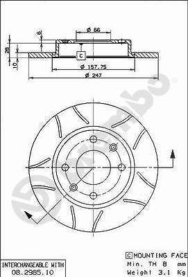 Für BREMBO 08.2985.75 Brake disc Max 1pcs full 08.2985.75 CITROEN C15, C15/MINI - Bild 7