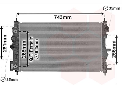 Van Wezel Kühler, Motorkühlung [Hersteller-Nr. 08002046] für Chevrolet