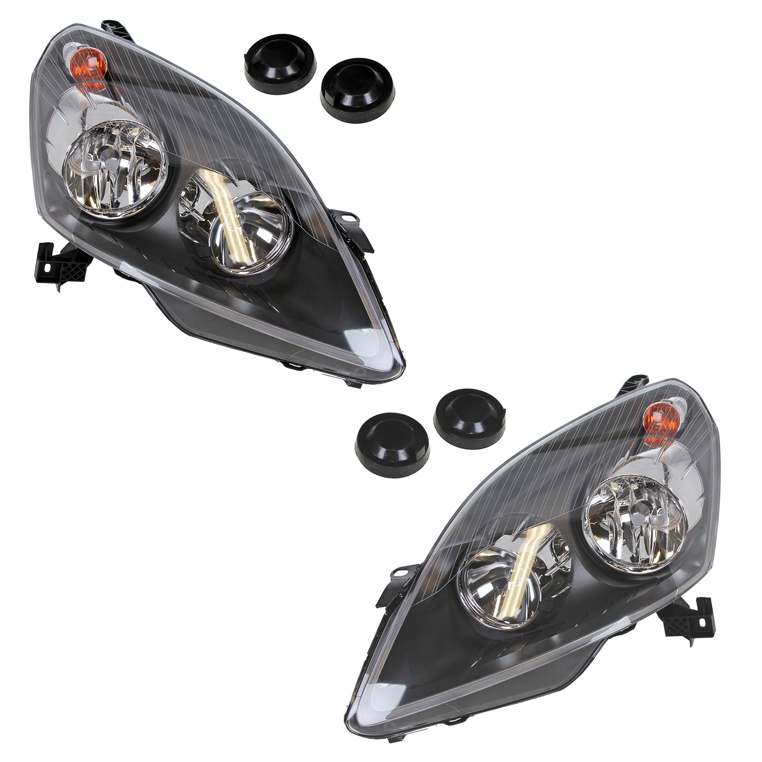 Bestprice 2x Scheinwerfer H7/H1 mit Stellmotor für LWR schwa [Hersteller-Nr. 10428977] für Opel