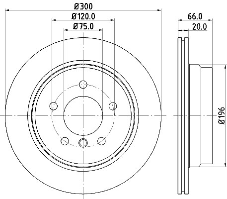 Hella Bremsscheibe [Hersteller-Nr. 8DD355117-831] für BMW