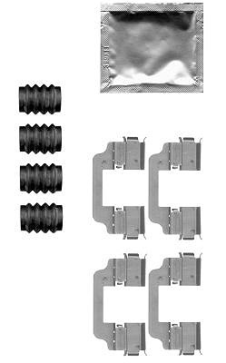 Hella Zubehörsatz, Scheibenbremsbelag [Hersteller-Nr. 8DZ355205-321] für BMW