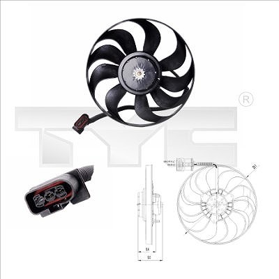Tyc Lüfter, Motorkühlung [Hersteller-Nr. 837-0022] für VW, Skoda, Seat
