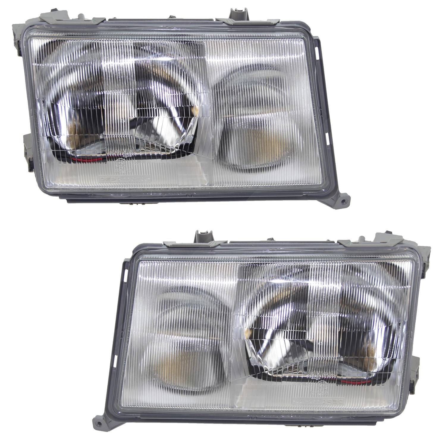 Bestprice 2x Scheinwerfer H4/H3 mit NSW, silber, o. Stellmot [Hersteller-Nr. 10428986] für Mercedes-Benz