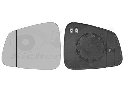 Van Wezel Spiegelglas, Außenspiegel [Hersteller-Nr. 3775837] für Opel