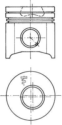 Kolbenschmidt Kolben [Hersteller-Nr. 94726600] für Citroën, Fiat, Iveco, Peugeot