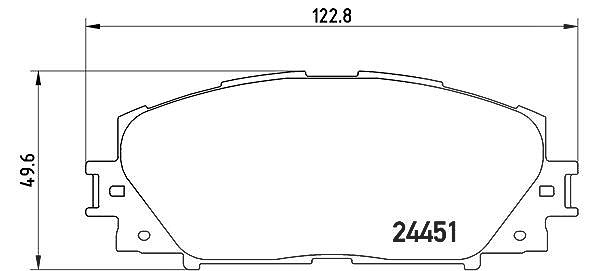 Brembo Bremsbelagsatz, Scheibenbremse [Hersteller-Nr. P83106] für Lexus, Toyota