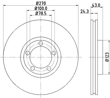Hella Bremsscheibe [Hersteller-Nr. 8DD355105-641] für Ford