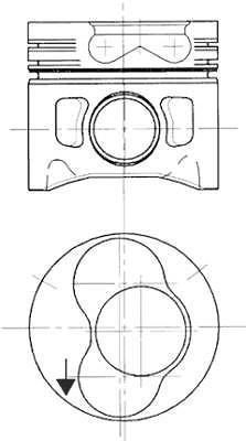 Kolbenschmidt Kolben [Hersteller-Nr. 94427720] für Seat, Skoda, VW, Ford, Audi