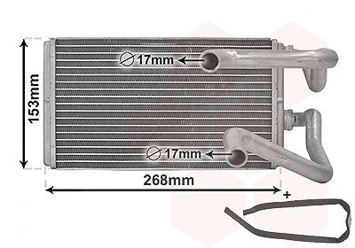 Van Wezel Wärmetauscher, Innenraumheizung [Hersteller-Nr. 32006259] für Mitsubishi, Citroën, Peugeot