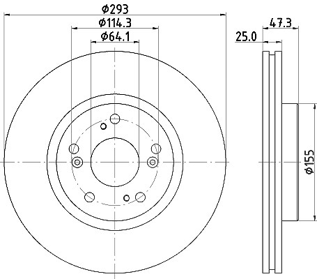 Hella Bremsscheibe [Hersteller-Nr. 8DD355119-571] für Honda
