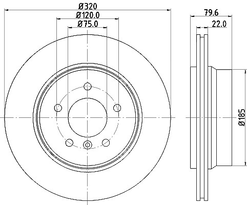 Hella Bremsscheibe [Hersteller-Nr. 8DD355112-251] für BMW