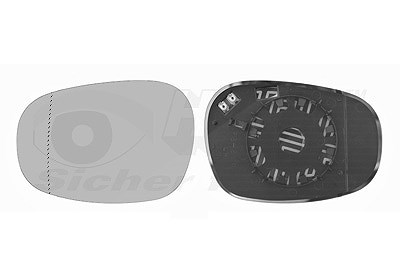 Van Wezel Spiegelglas, Außenspiegel [Hersteller-Nr. 0667835] für BMW