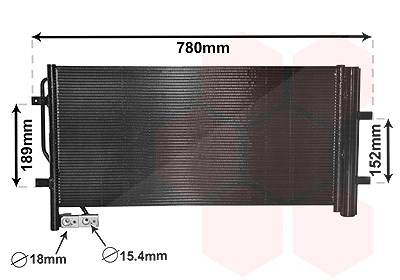 Van Wezel Kondensator, Klimaanlage [Hersteller-Nr. 03005382] für Audi