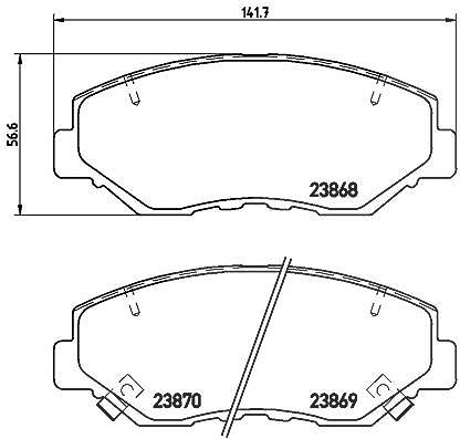 Brembo Bremsbelagsatz Vorderachse [Hersteller-Nr. P28035] für Honda