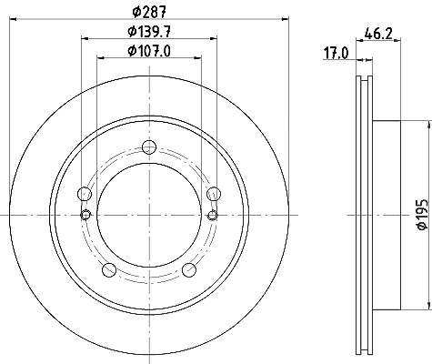 Hella Bremsscheibe [Hersteller-Nr. 8DD355104-771] für Suzuki