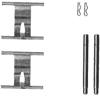 Hella Zubehörsatz, Scheibenbremsbelag [Hersteller-Nr. 8DZ355203-191] für Porsche, VW, Audi