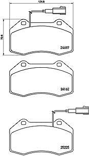Brembo Bremsbelagsatz, Scheibenbremse [Hersteller-Nr. P23139] für Alfa Romeo, Abarth