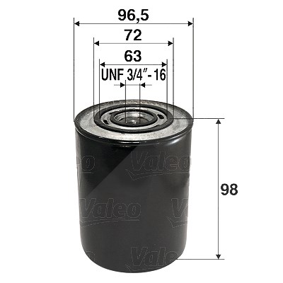 Valeo Ölfilter [Hersteller-Nr. 586007] für Jeep, Opel, Renault, Vauxhall, Fiat, Citroën, Alfa Romeo, Peugeot, Lancia