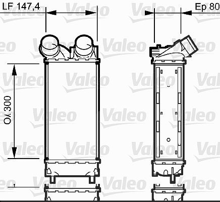Valeo Ladeluftkühler [Hersteller-Nr. 818837] für Citroën, Peugeot