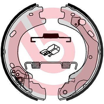 Brembo Bremsbackensatz, Feststellbremse [Hersteller-Nr. S44510] für Land Rover