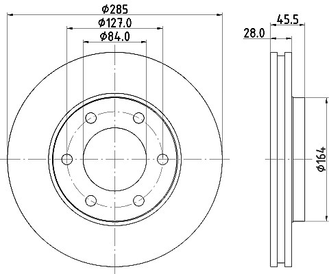 Hella Bremsscheibe [Hersteller-Nr. 8DD355108-531] für Toyota