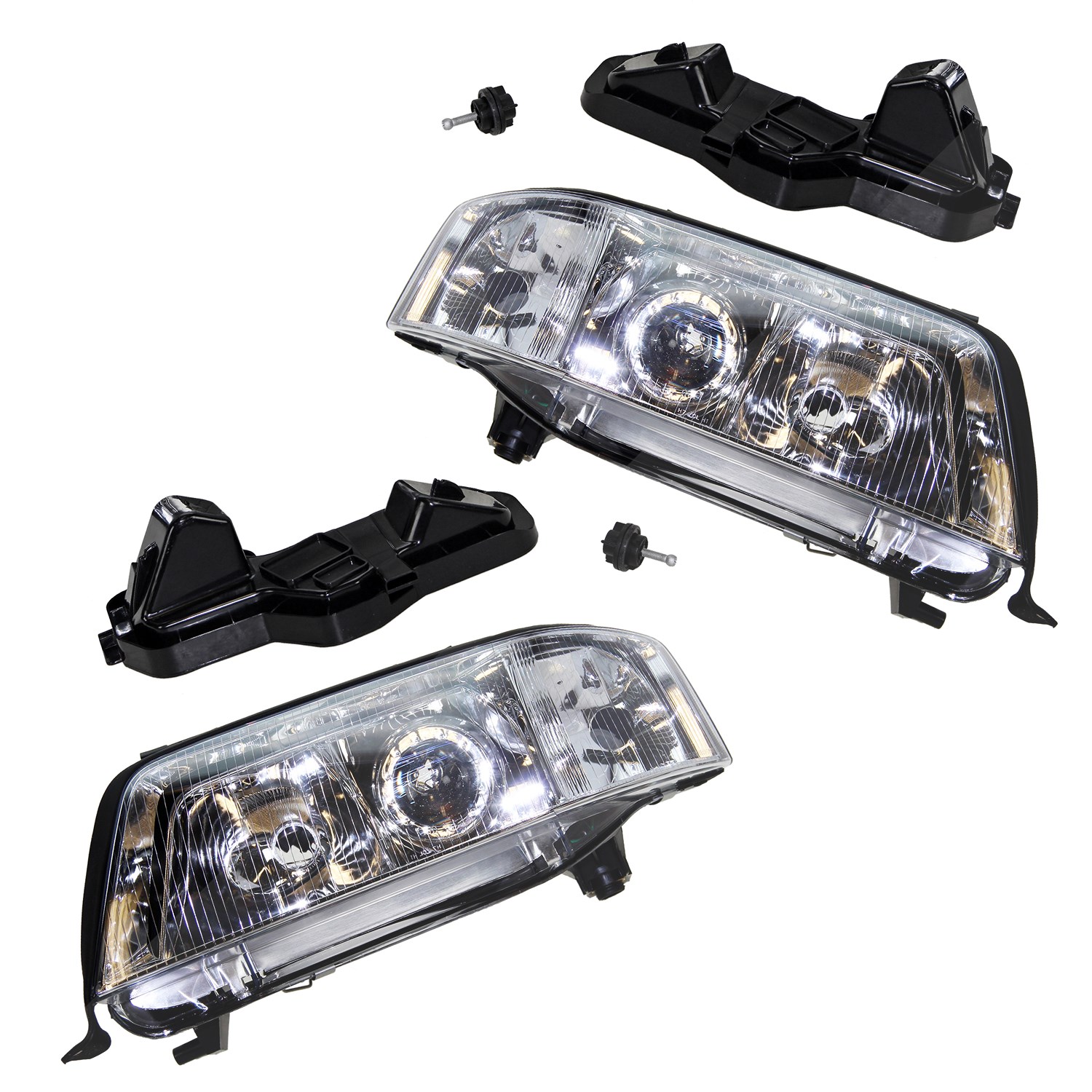 Bestprice 2x Scheinwerfer H1/H7 ohne Stellmotor für LWR [Hersteller-Nr. 10429014] für Audi