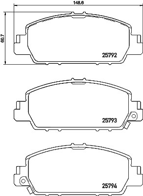 Brembo Bremsbelagsatz, Scheibenbremse [Hersteller-Nr. P28077] für Honda