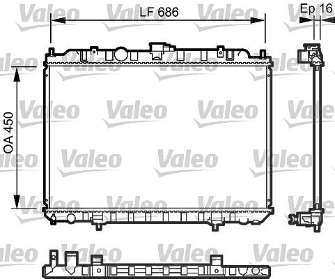 Valeo Kühler, Motorkühlung [Hersteller-Nr. 735063] für Nissan