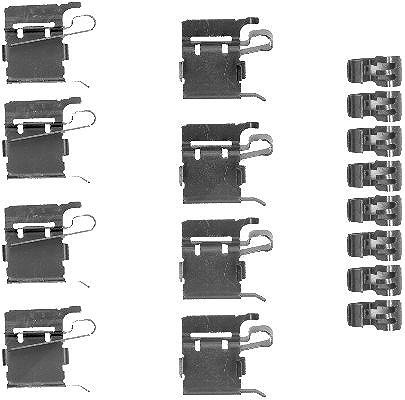 Hella Zubehörsatz, Scheibenbremsbelag [Hersteller-Nr. 8DZ355203-381] für Lexus, Subaru, Mazda, Toyota