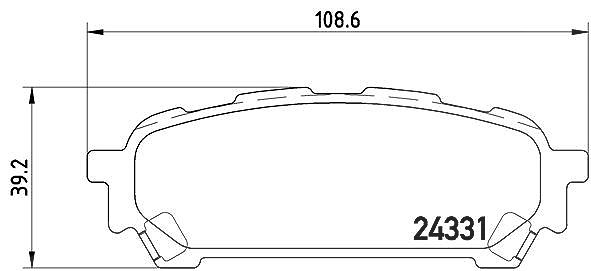 Brembo Bremsbelagsatz, Scheibenbremse [Hersteller-Nr. P78014] für Subaru