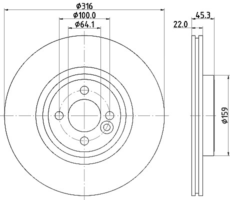 Hella Bremsscheibe [Hersteller-Nr. 8DD355119-441] für Mini