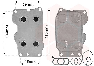 Van Wezel Ölkühler, Motoröl [Hersteller-Nr. 09013701] für Peugeot, Volvo, Fiat, Toyota, Lancia, Citroën, Ford