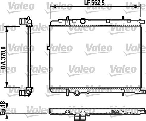 Valeo Kühler, Motorkühlung [Hersteller-Nr. 732890] für Peugeot, Citroën
