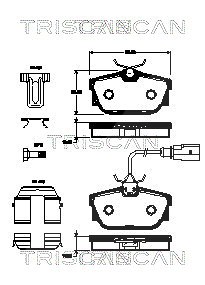 Triscan Bremsbelagsatz, Scheibenbremse [Hersteller-Nr. 811029062] für VW