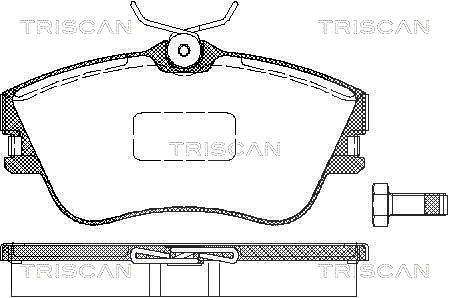 Triscan Bremsbelagsatz, Scheibenbremse [Hersteller-Nr. 811029001] für VW